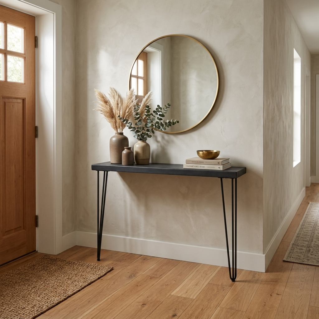Black Hairpin Leg Console Table