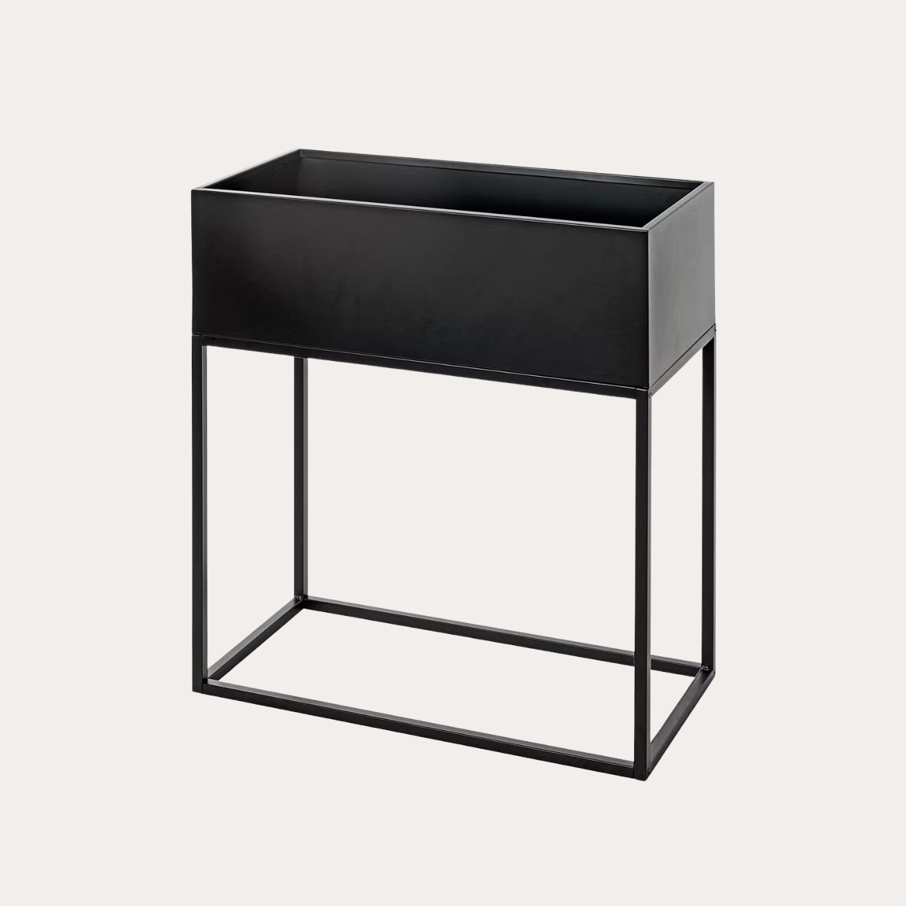 Matte Black Metal Rectangle Plant Stand