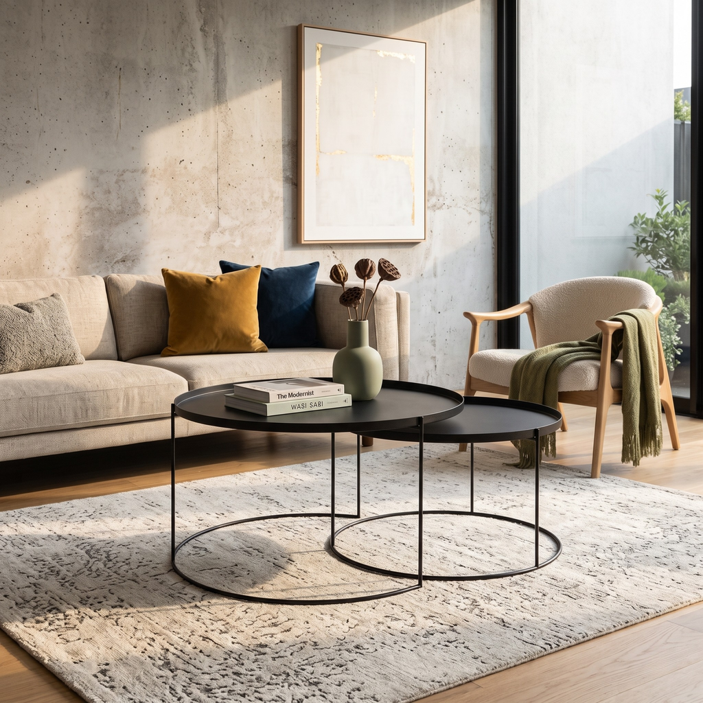 Round Nesting Table Set