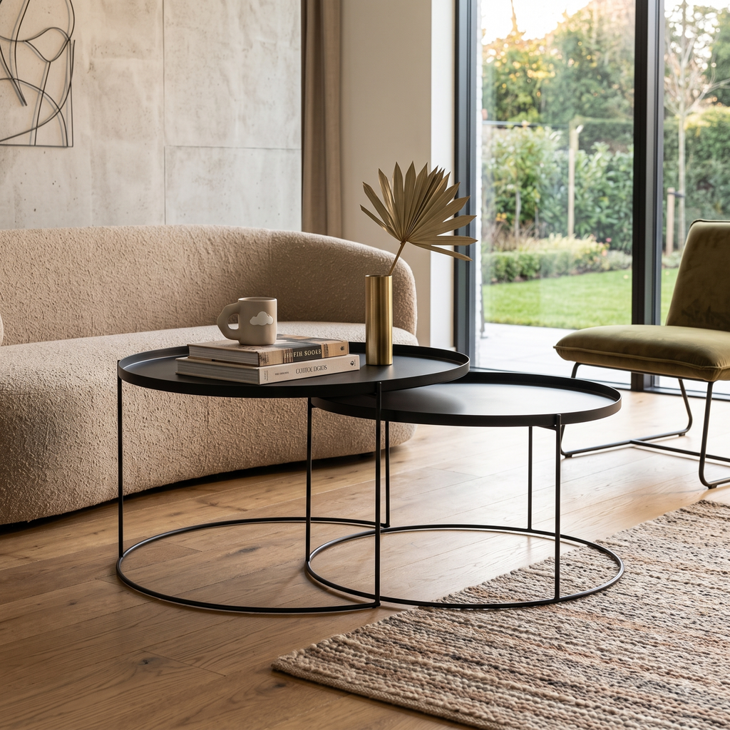 Round Nesting Table Set