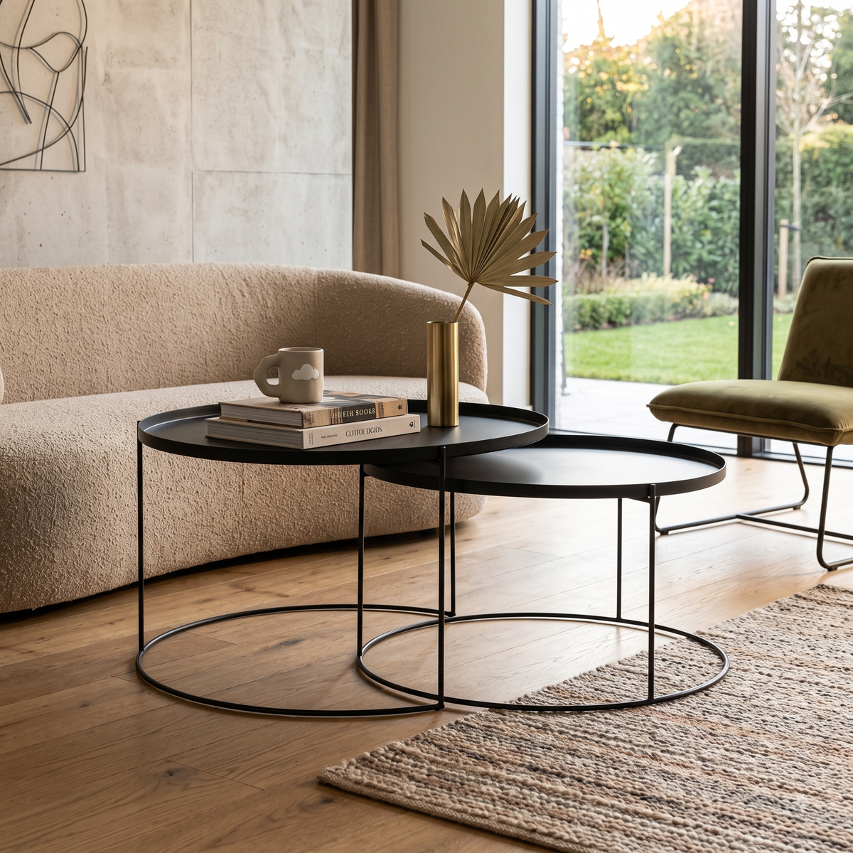 Round Nesting Table Set