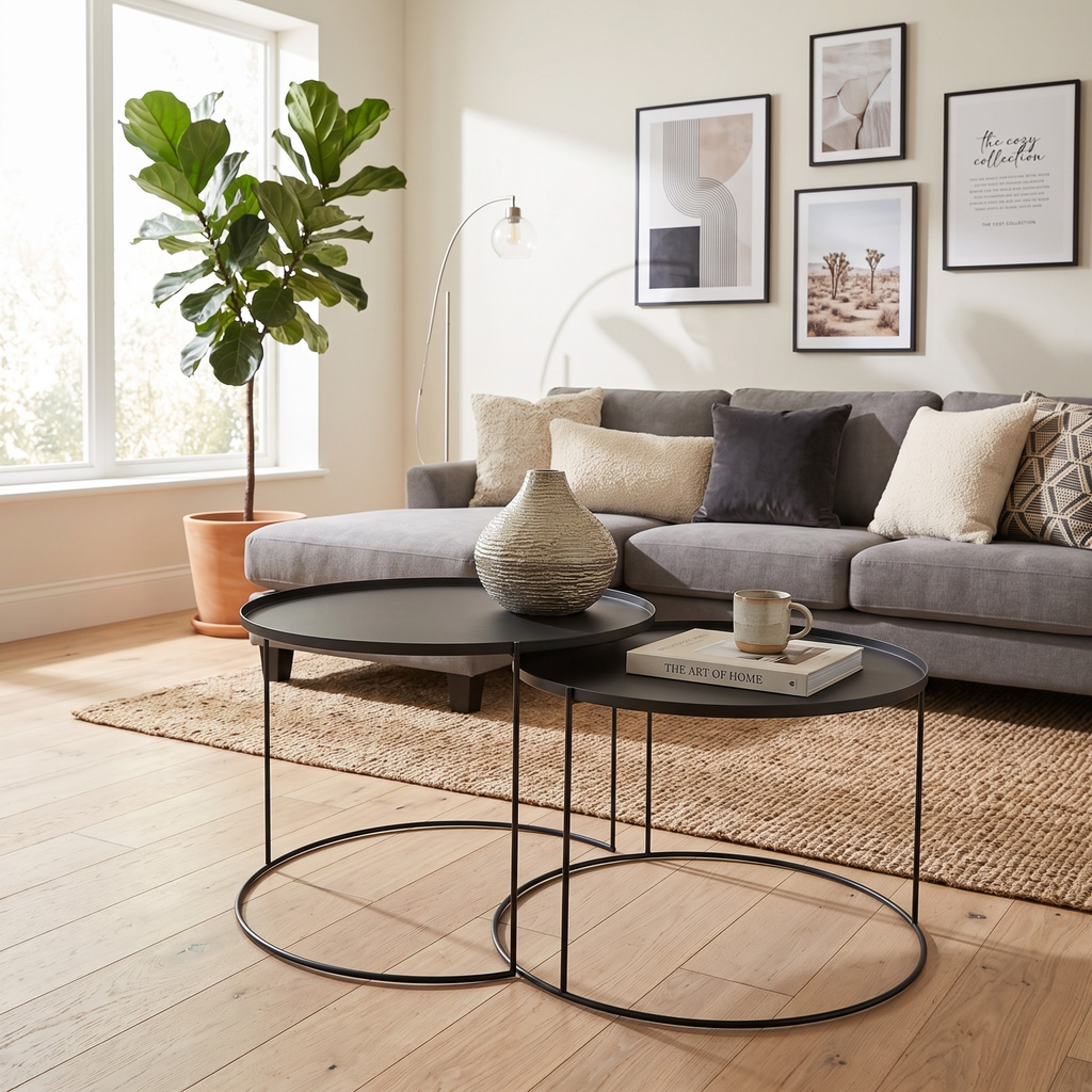 Round Nesting Table Set