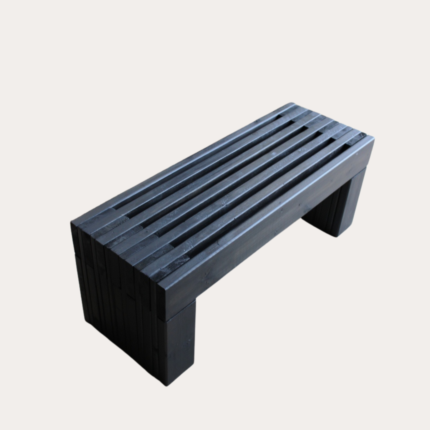 Slatted Wooden Bench