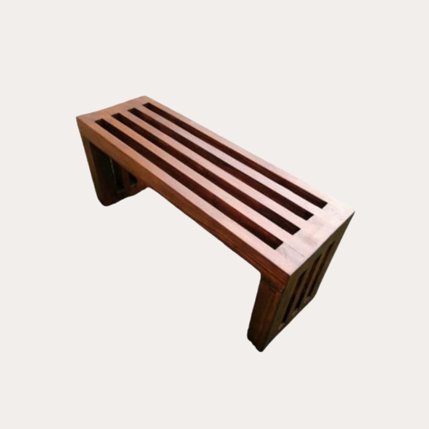 Slatted Wooden Bench
