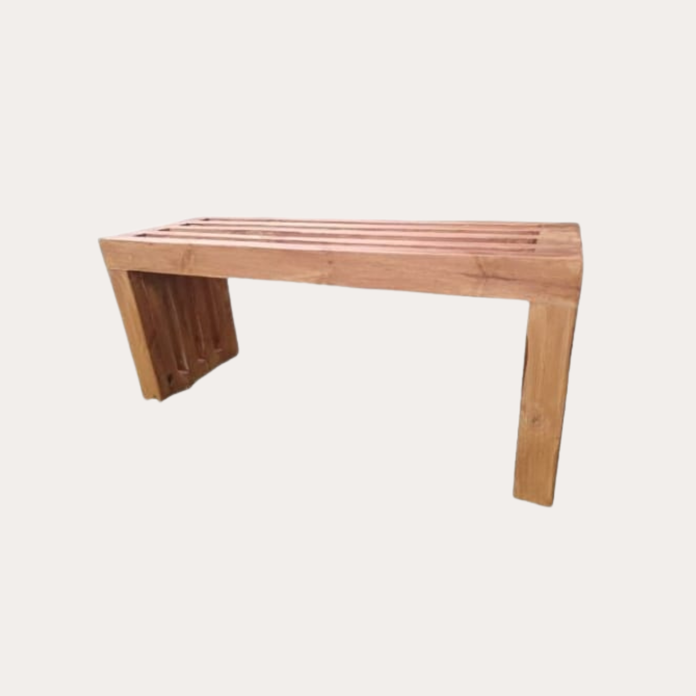 Slatted Wooden Bench