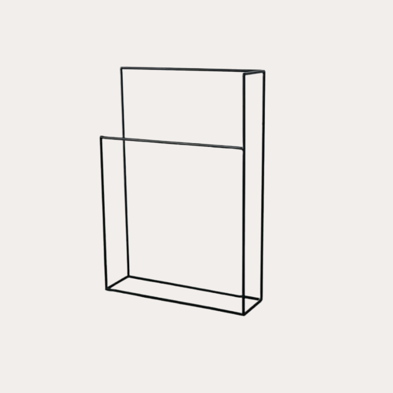 Matte Black Metal Towel Rack