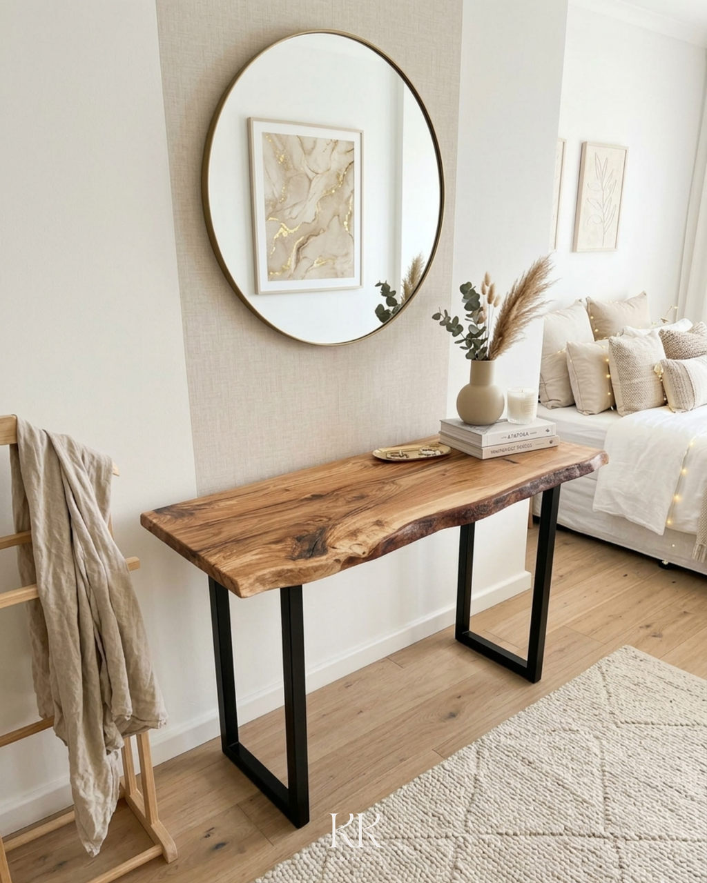 Handcrafted Live-Edge Console Table