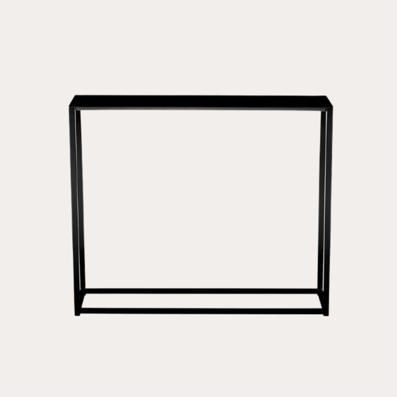 Matte Black Metal Console Table