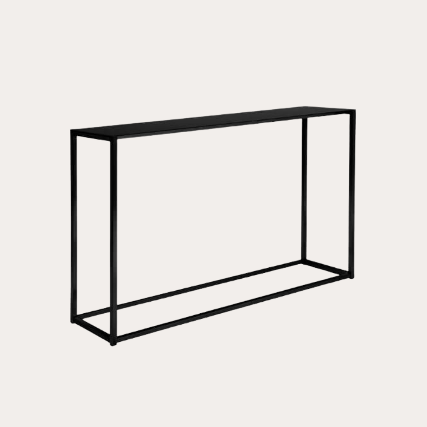 Matte Black Metal Console Table