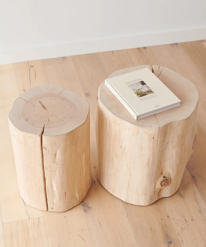 Solid Tree Trunk Side Table