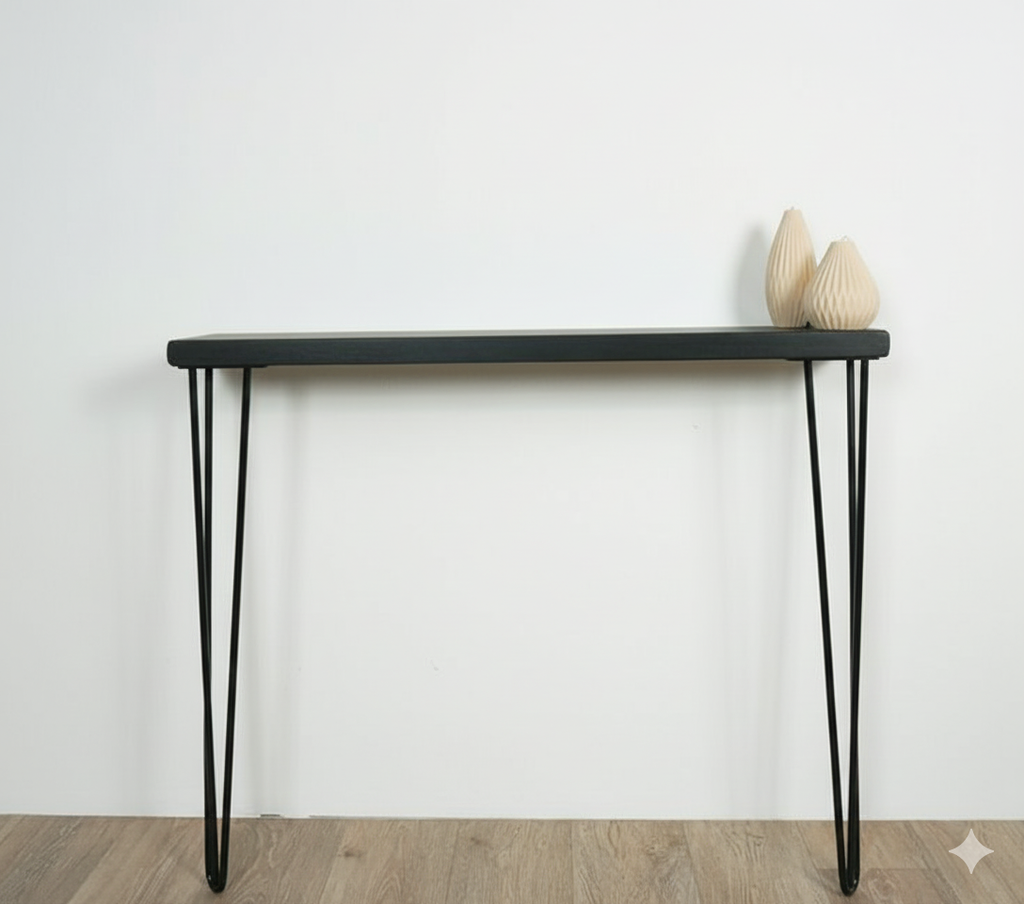 Black Hairpin Leg Console Table