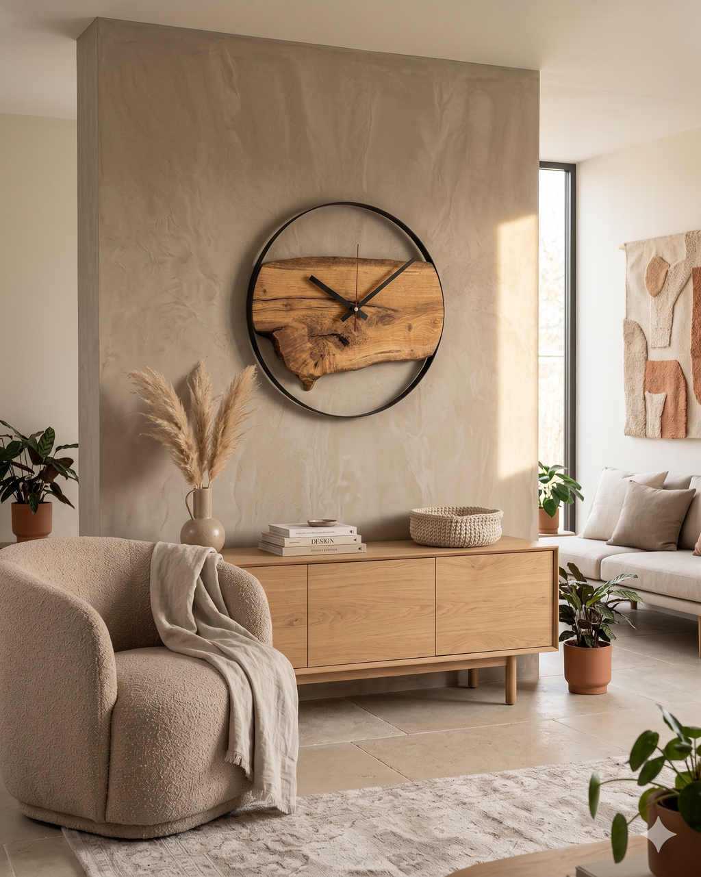 Live Edge Wall Clock | 60cm