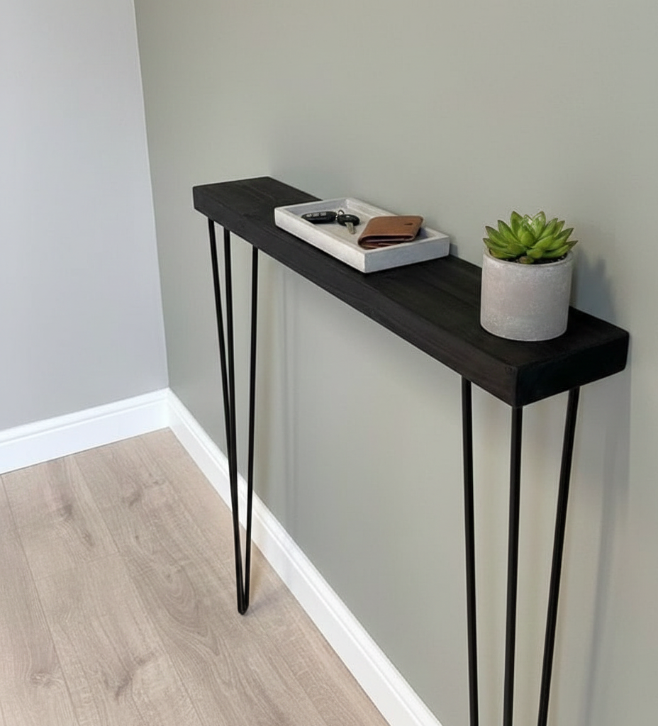 Black Hairpin Leg Console Table