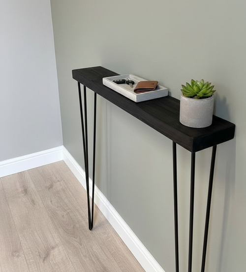 Black Hairpin Leg Console Table