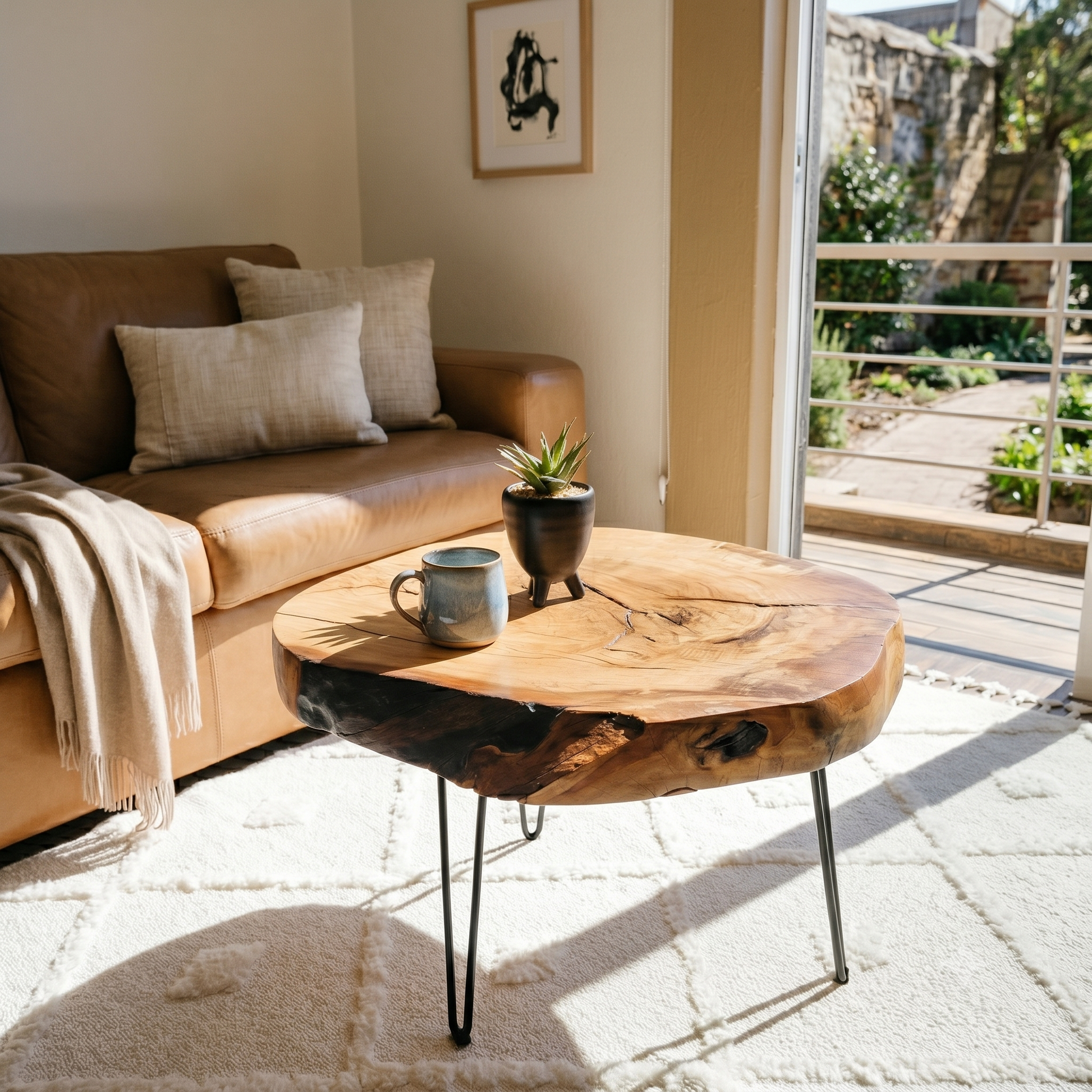 Live Edge Round Coffee Table