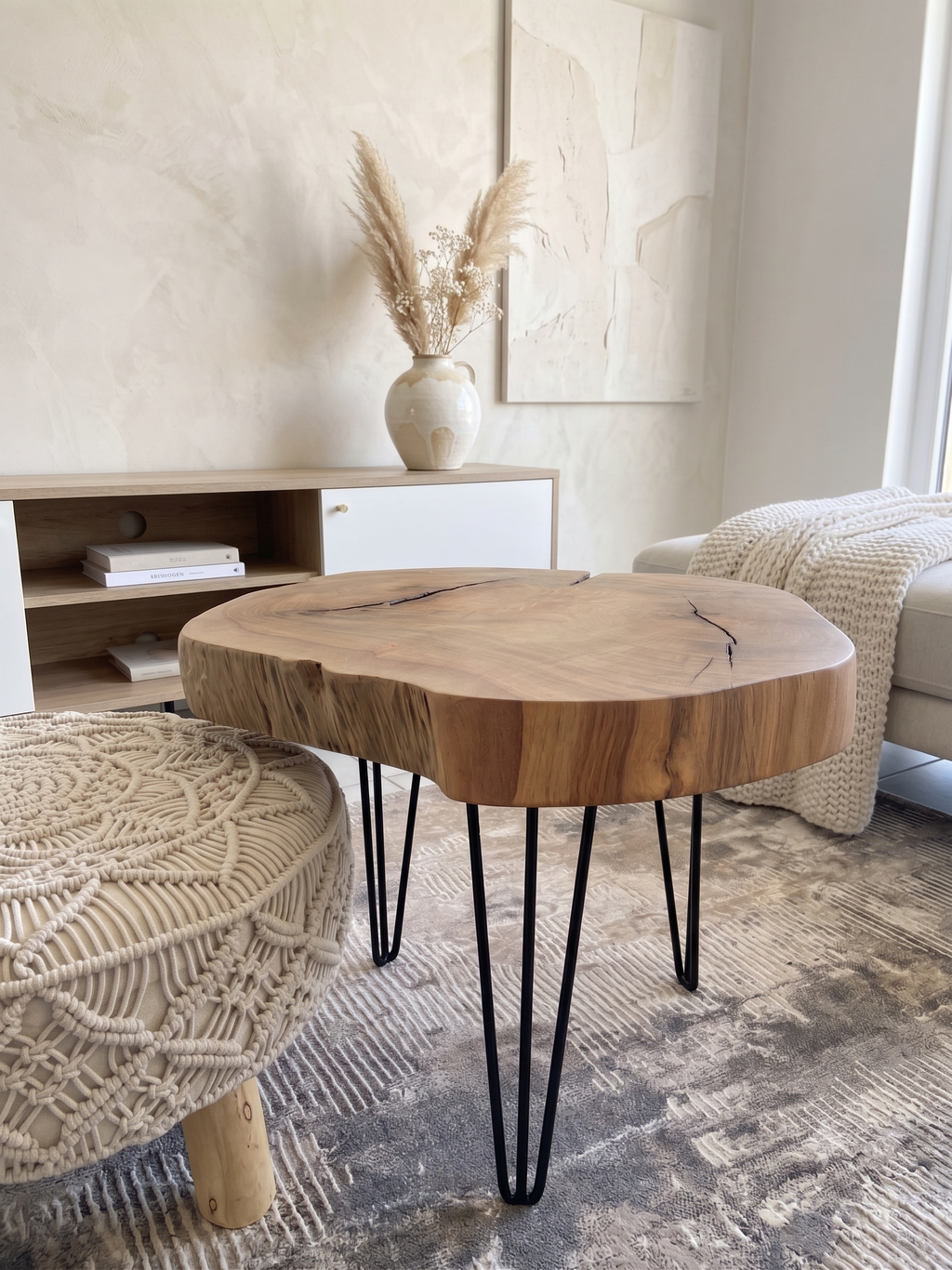Live Edge Round Coffee Table