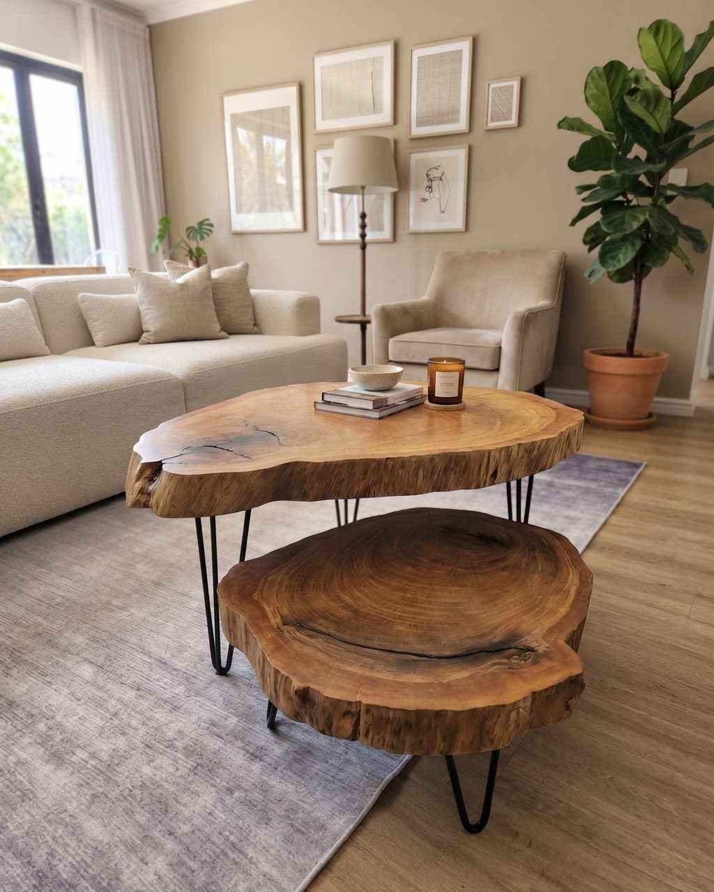 Live Edge Coffee Table Set