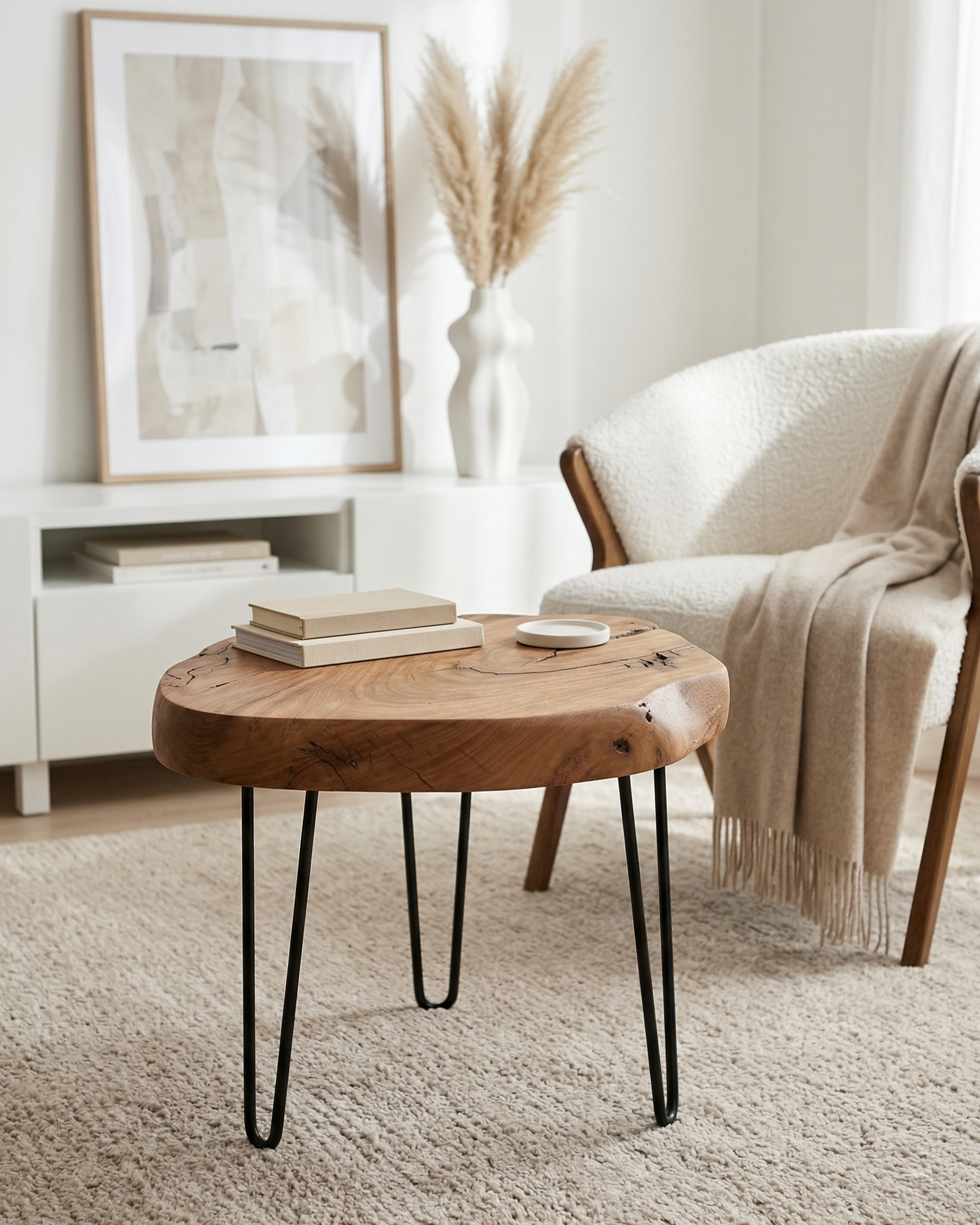 Live Edge Round Coffee Table