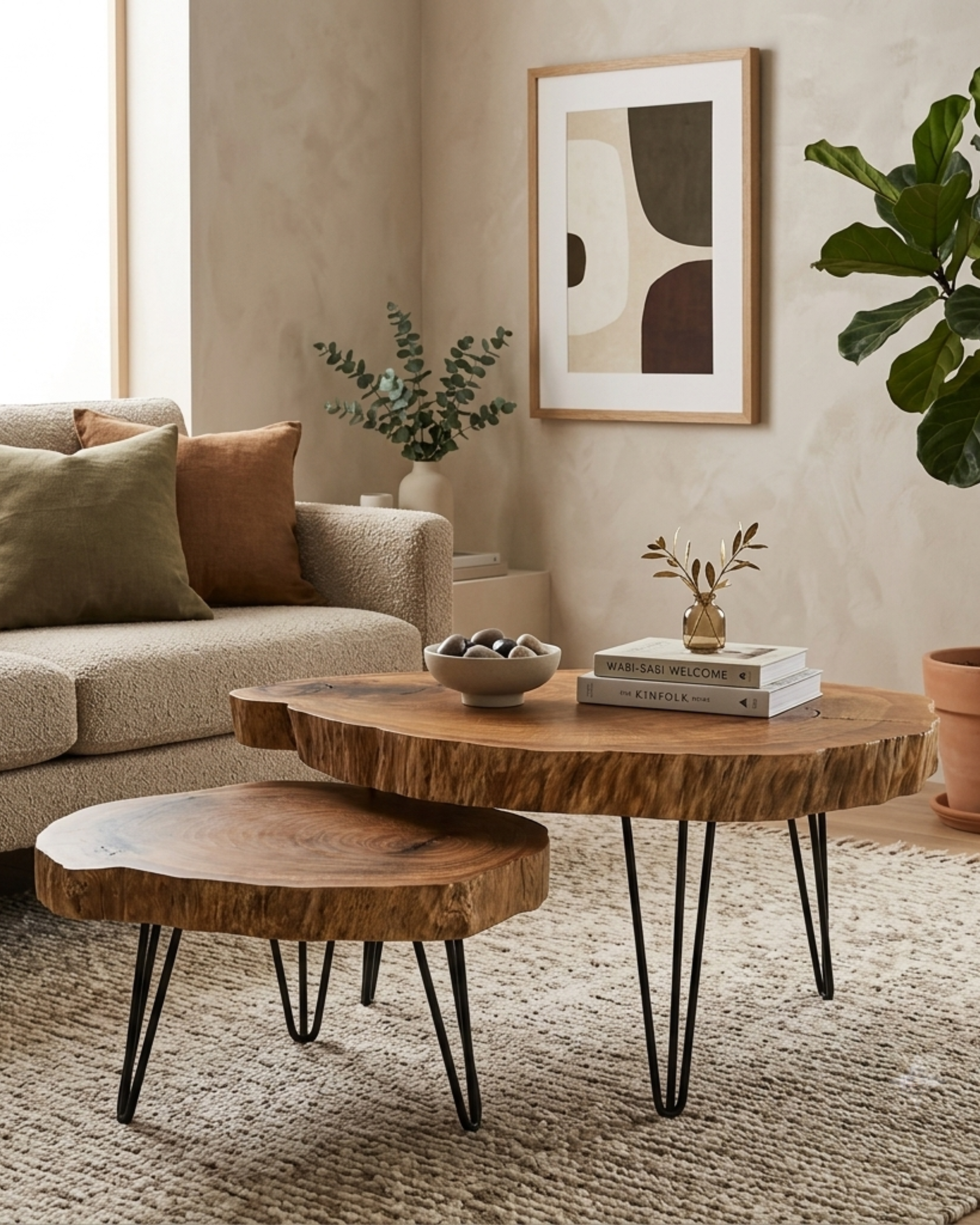 Live Edge Coffee Table Set