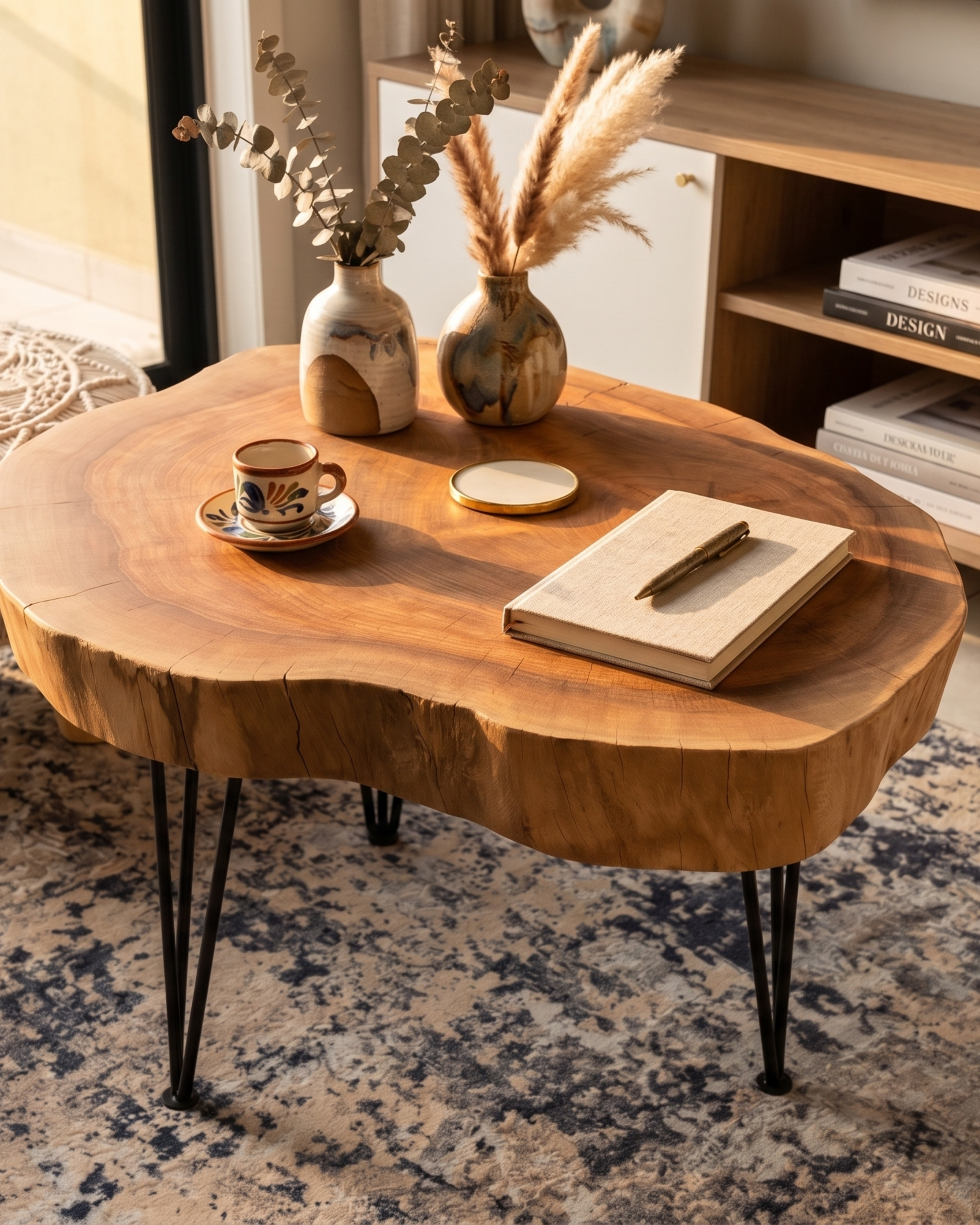Live Edge Round Coffee Table