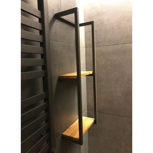 Handcrafted Wooden Towel Shelf Holder