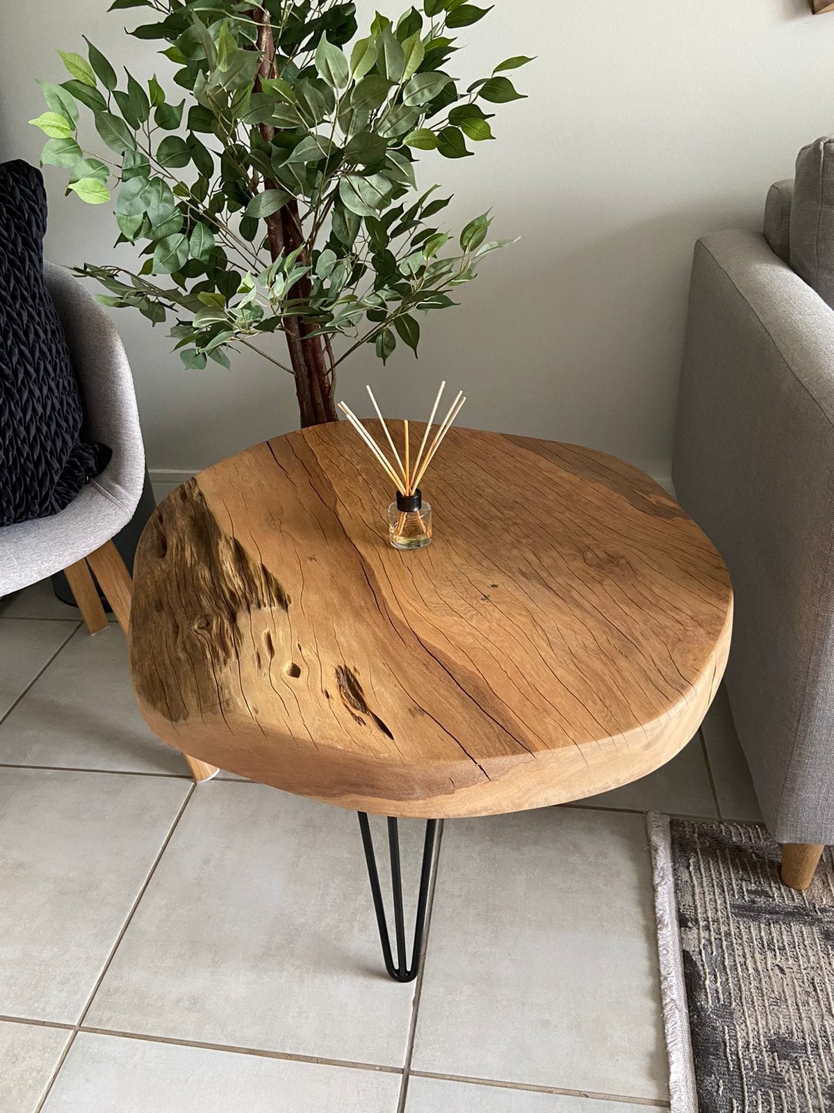 Live Edge Round Coffee Table