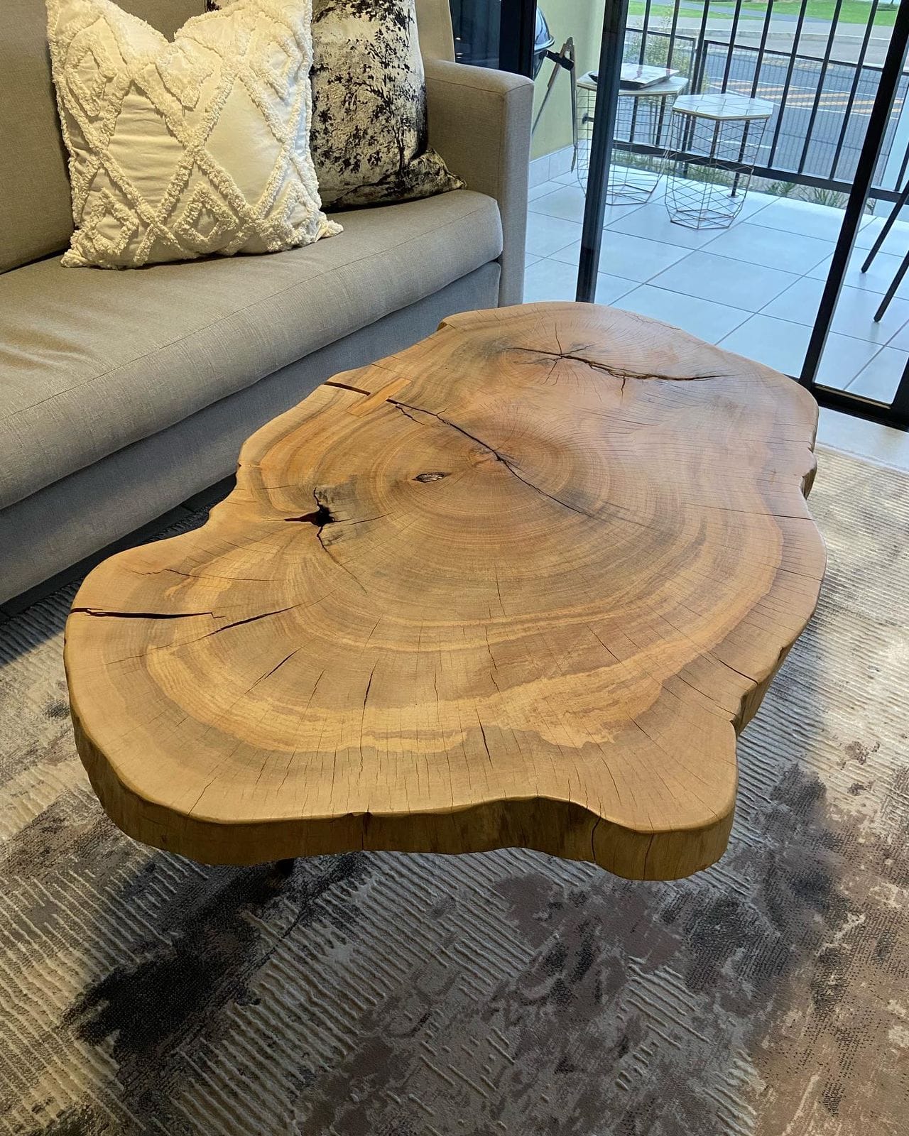 Live Edge Round Coffee Table