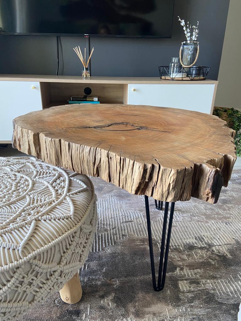 Live Edge Round Coffee Table
