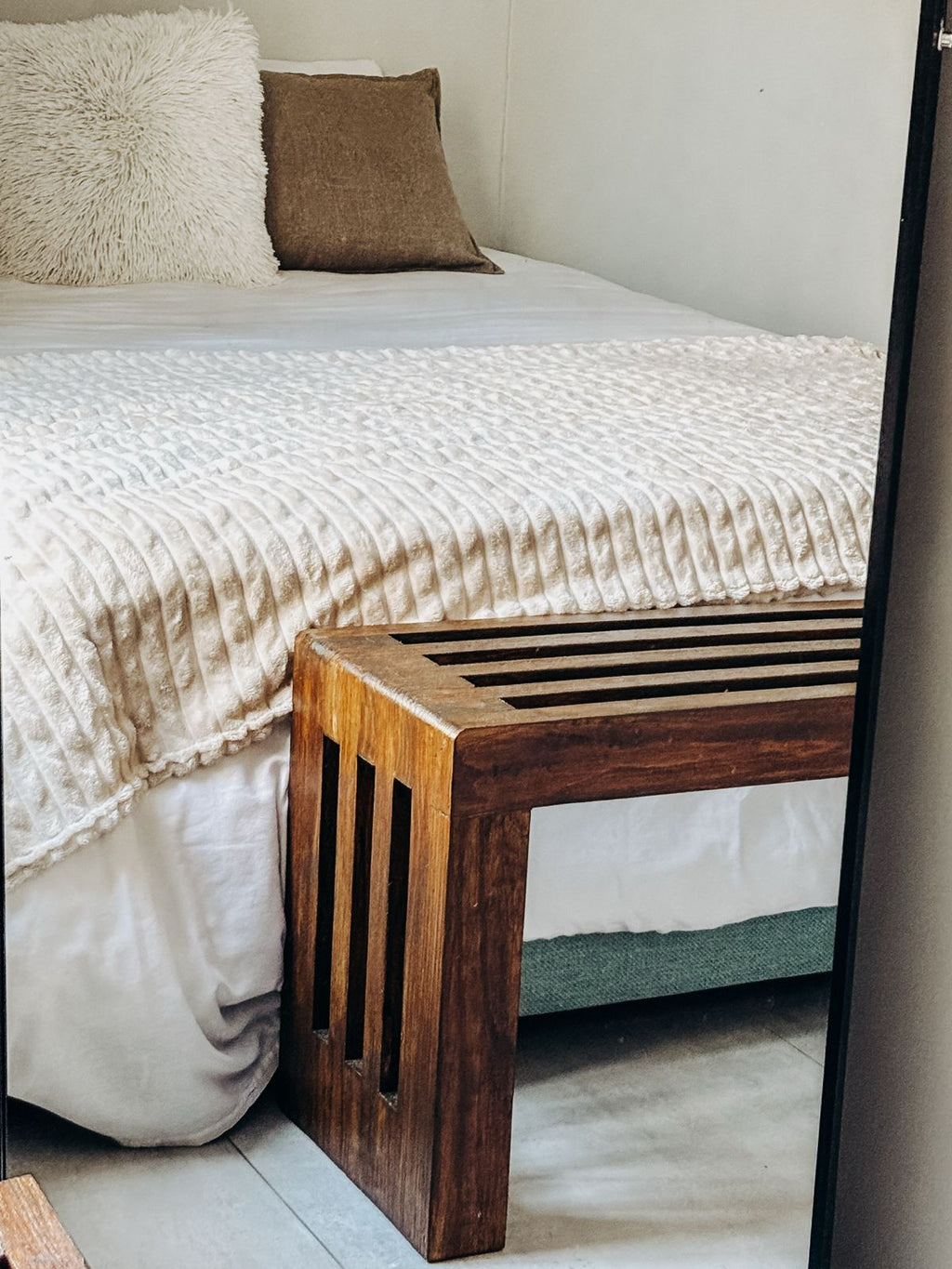 Slatted Wooden Bench