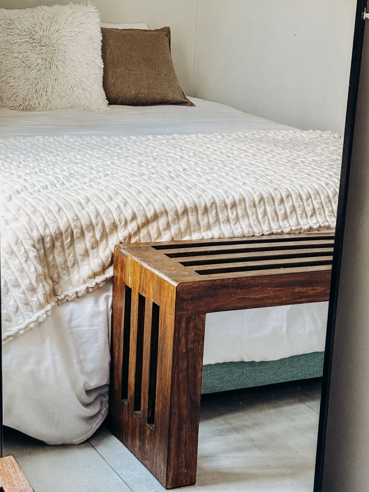 Slatted Wooden Bench