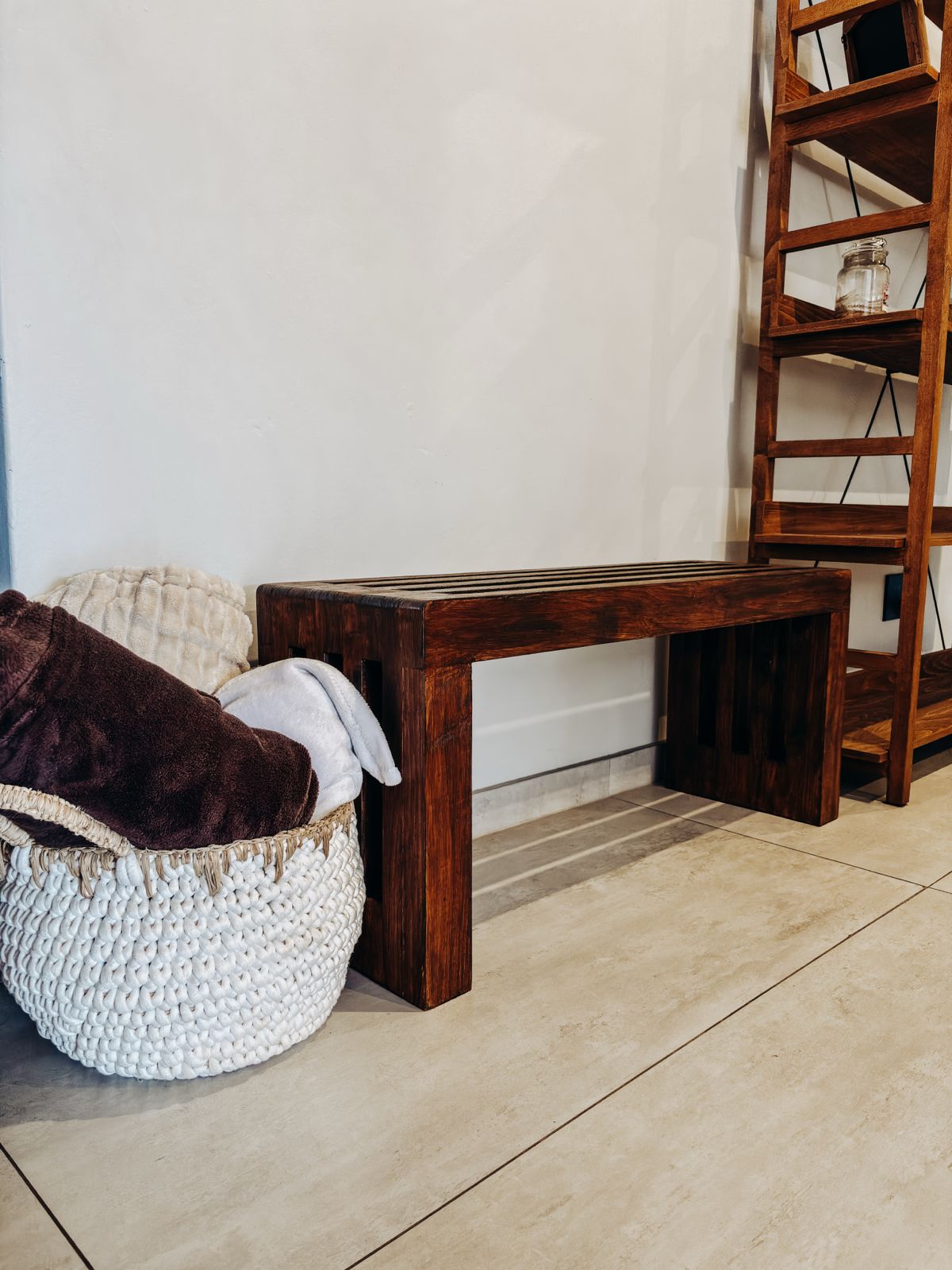 Slatted Wooden Bench