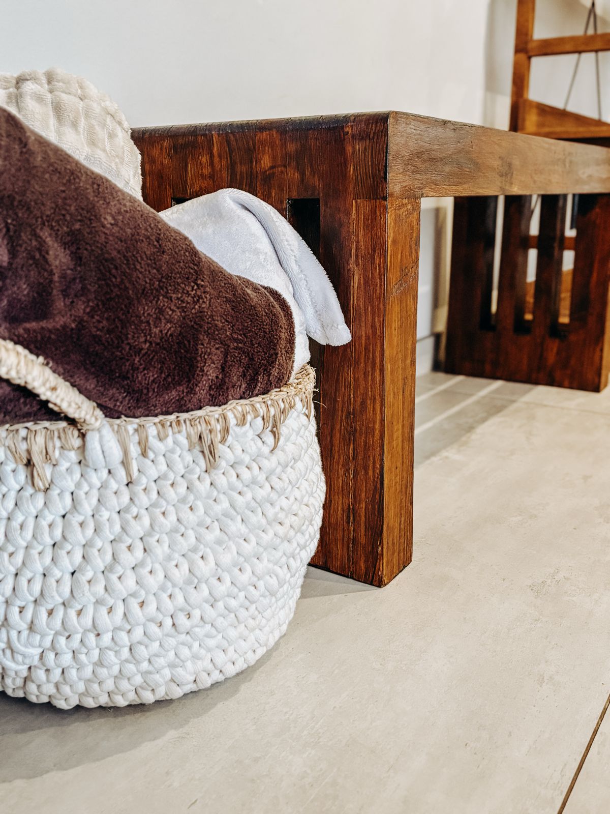 Slatted Wooden Bench