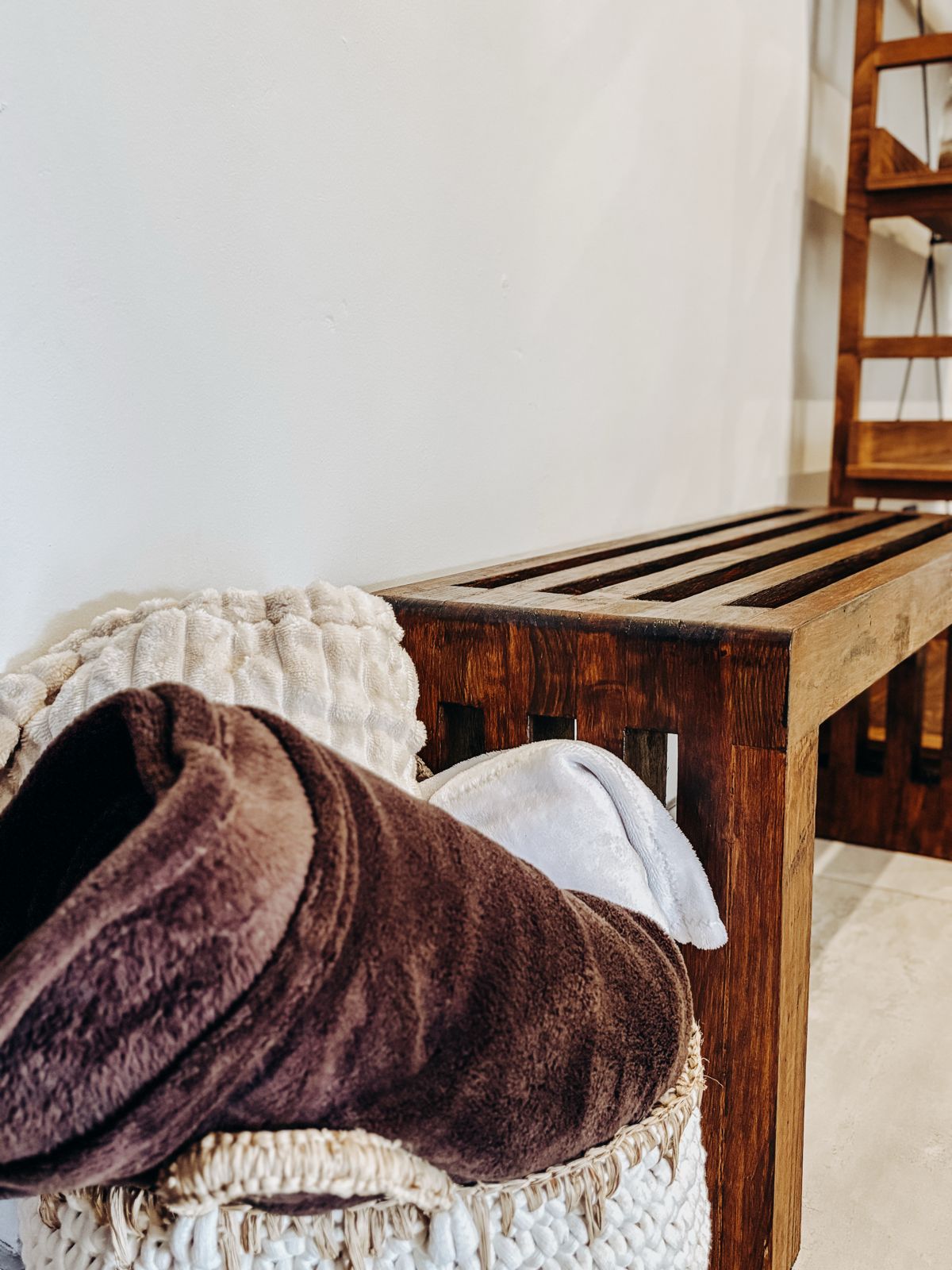 Slatted Wooden Bench