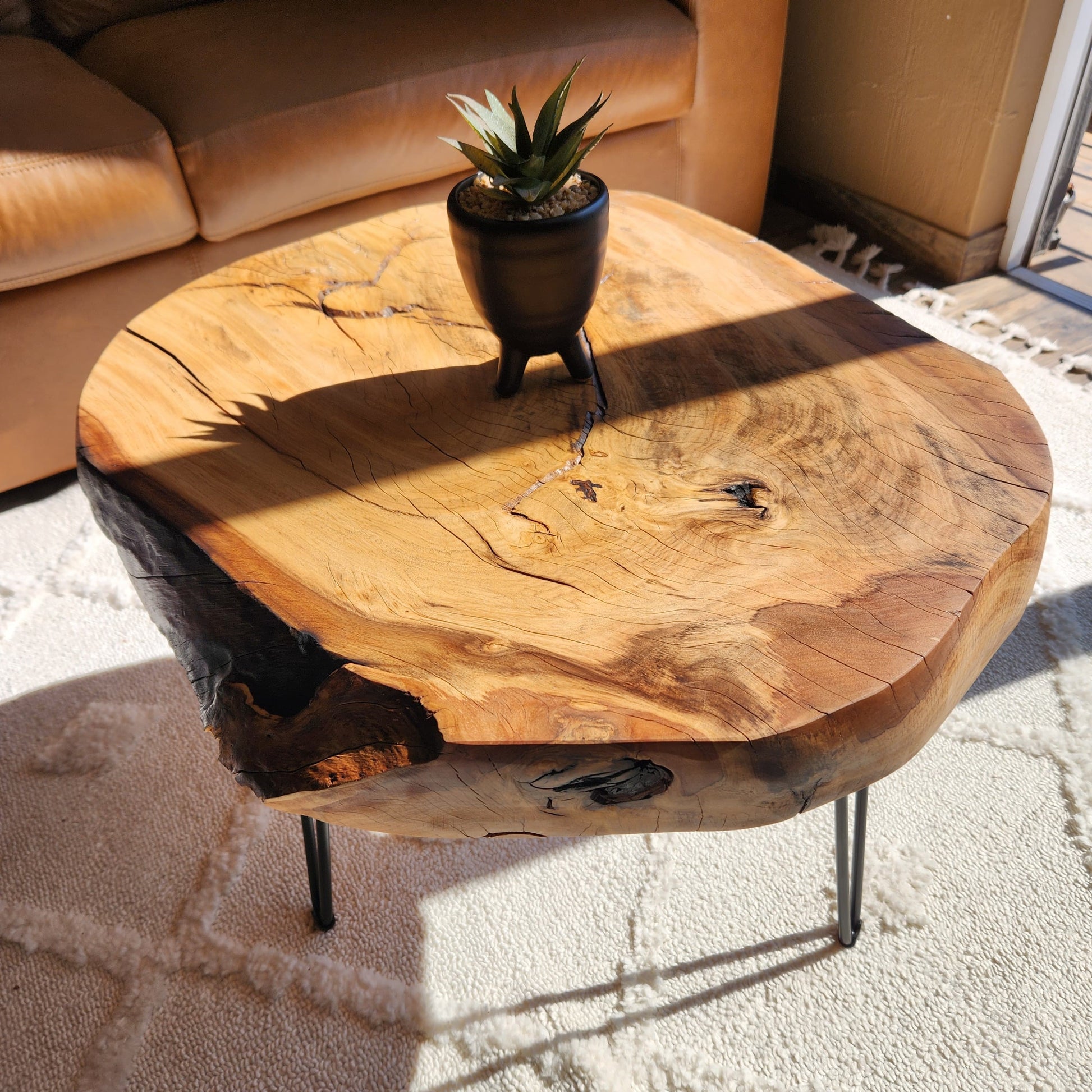 Live Edge Round Coffee Table