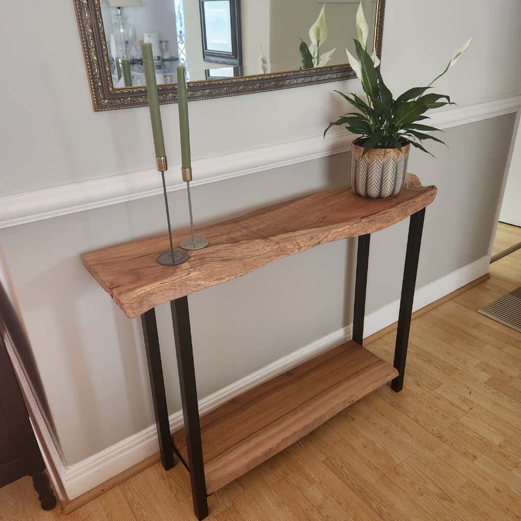 Handcrafted Live-Edge Console Table