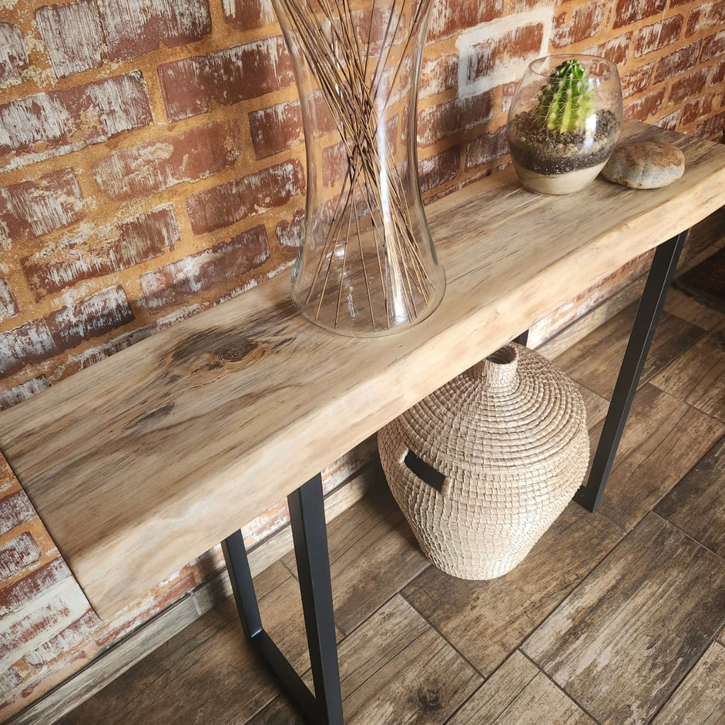 Handcrafted Live-Edge Console Table