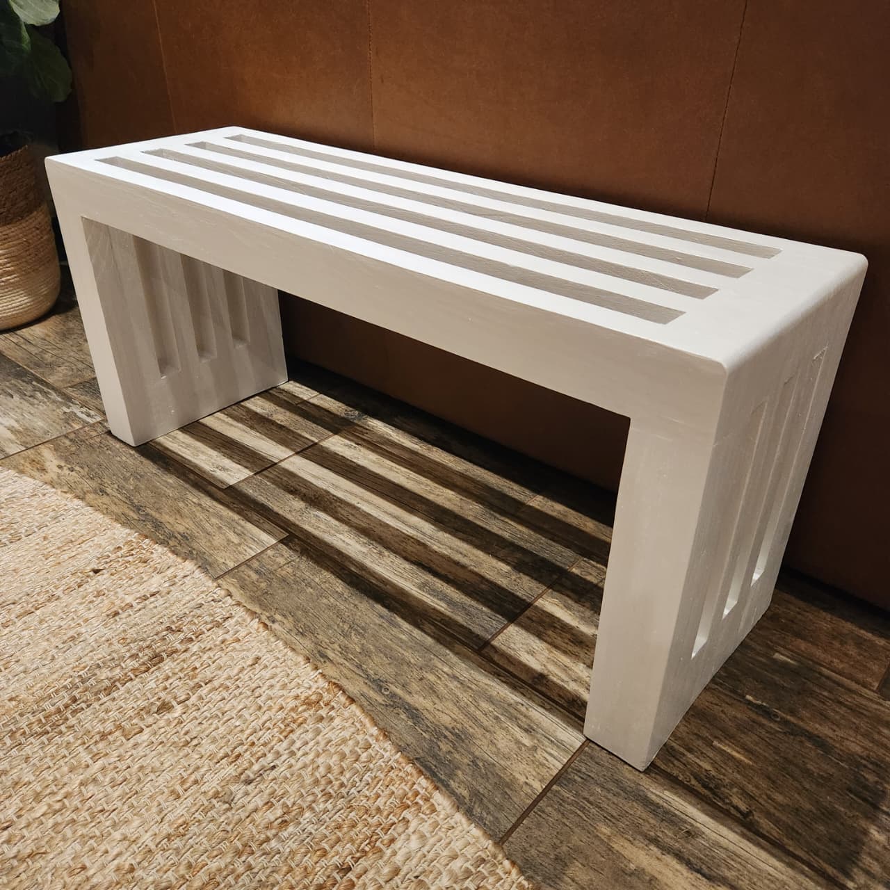 Slatted Wooden Bench