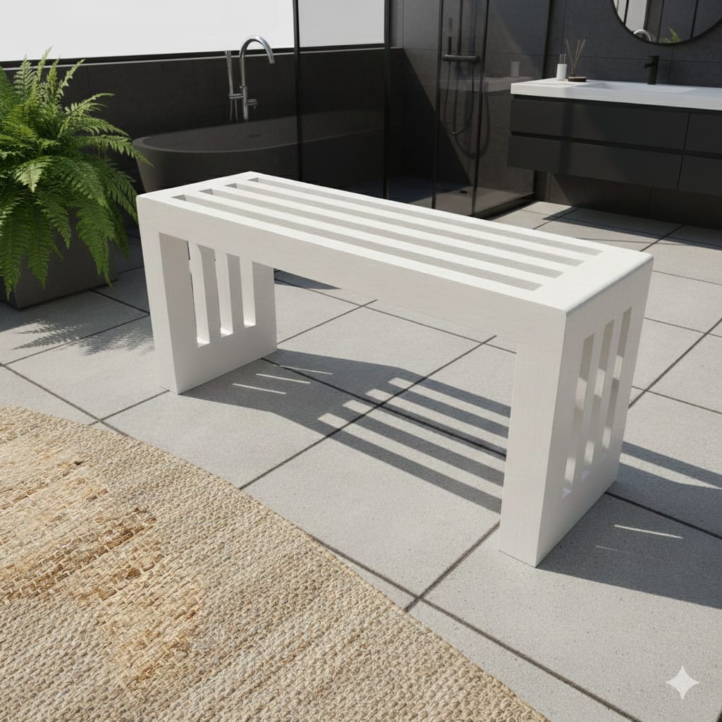 Slatted Wooden Bench