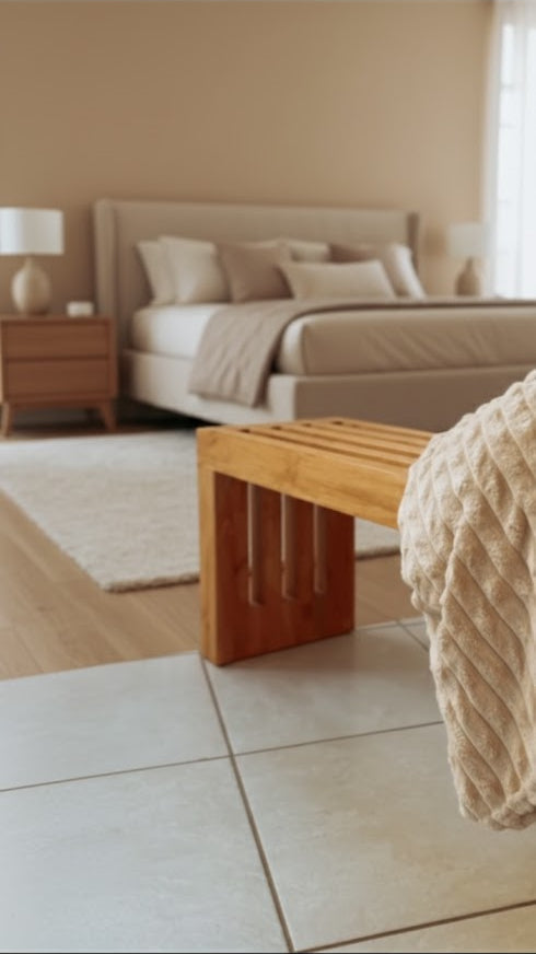 Slatted Wooden Bench