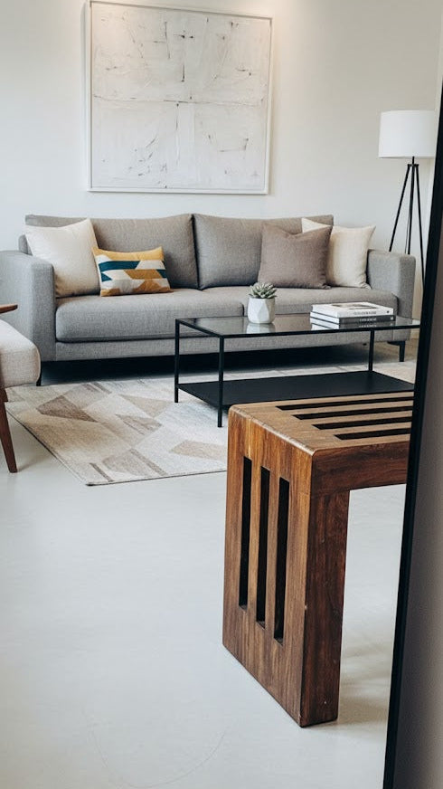 Slatted Wooden Bench