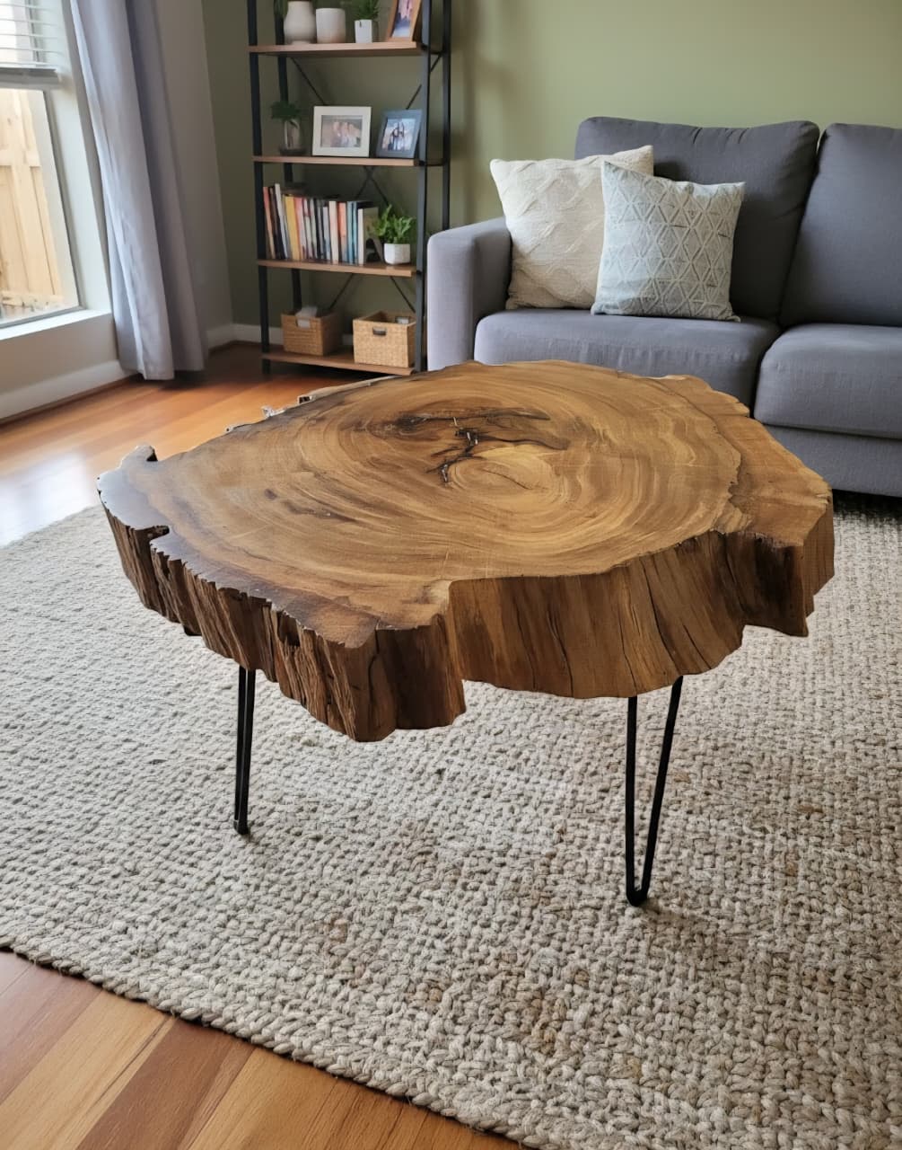 Live Edge Round Coffee Table