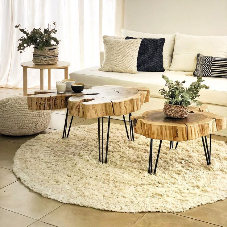 Live Edge Coffee Table Set