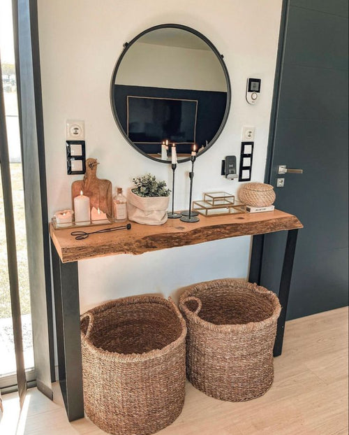 Handcrafted Live-Edge Console Table